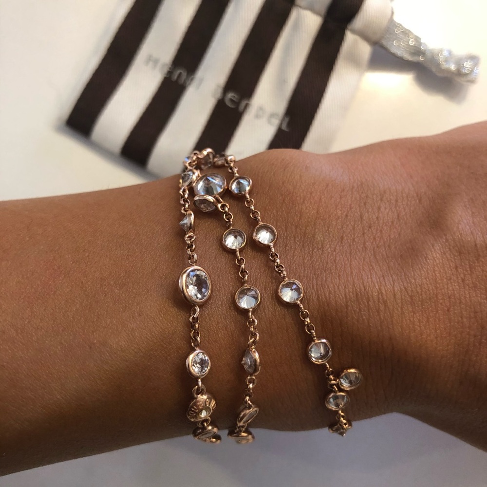 HENRI BENDEL Luxe Uptown 3-Row Bracelet, Rose Gold